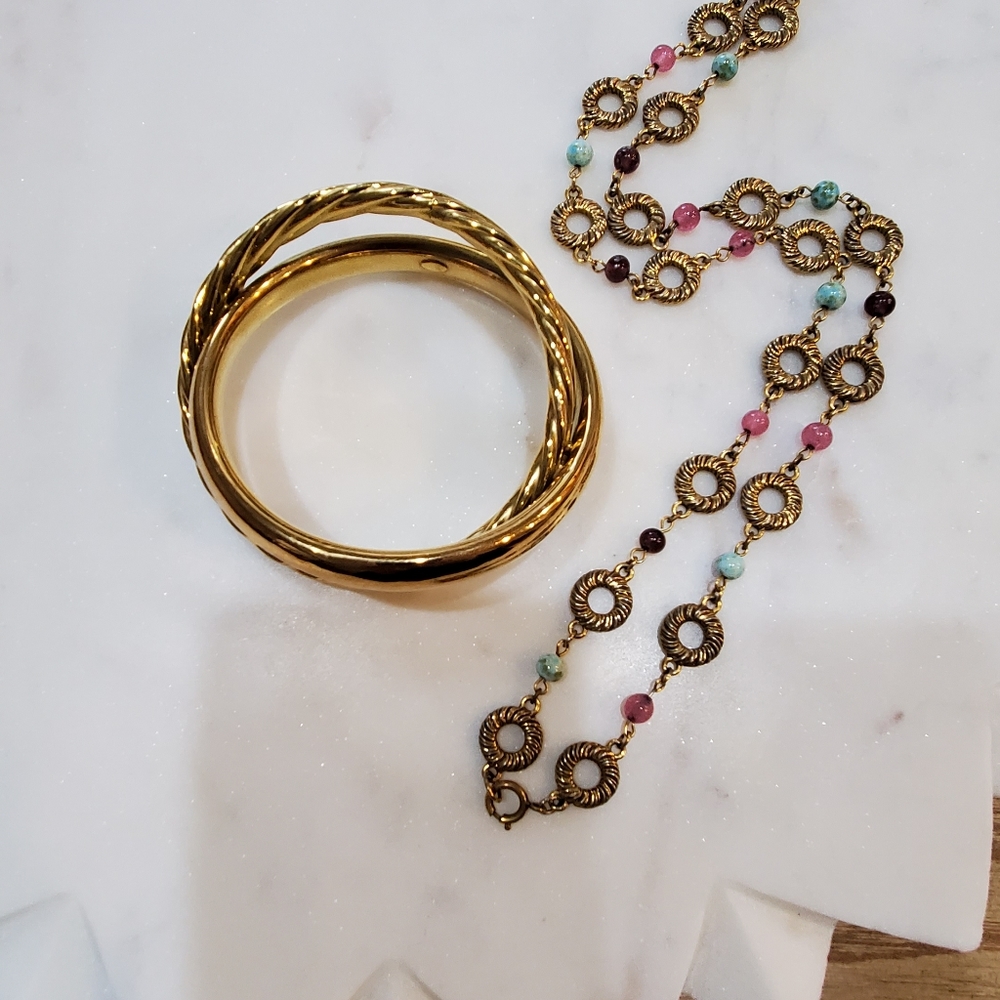 Bellezza Double Solid And Twist Bangle *Includes … - image 5